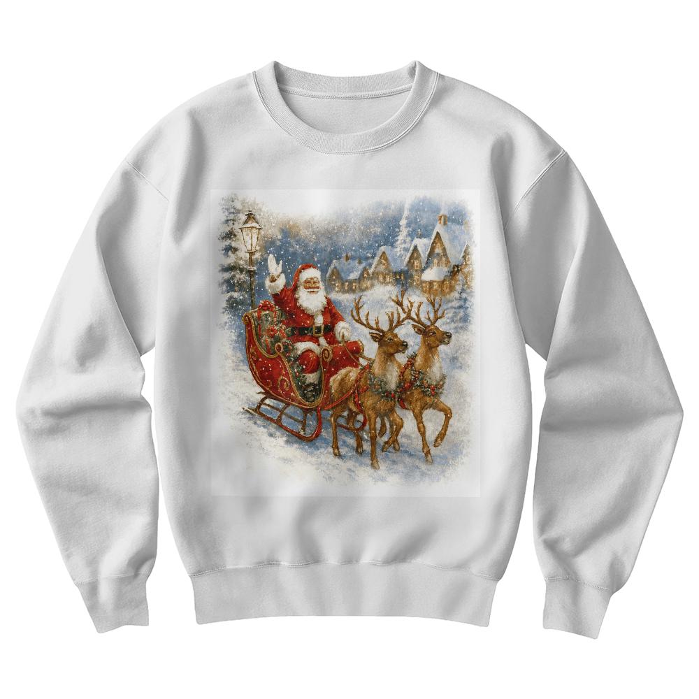 Santa's Christmas Ride  — Vintage Holiday Crewneck Sweatshirt